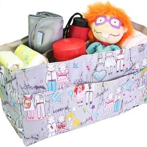 Diaper Bag Insert Organizer (Gray, 14x6.4x8 inch)